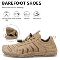 thumbnail image 2 of Hiking Barefoot Shoes,Wide-Toe Shoes Zero-drop Comfortable Slip-Resistant Barefoot Water Shoes, Women's Athletic Hiking Shoes(Khaki), 2 of 8