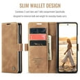 thumbnail image 4 of Dteck Case for Samsung Galaxy Z Fold 6 , Magnetic Closure Leather Flip Wallet Case with Card Holder Shockproof Kickstand Protective Phone Cover for Samsung Galaxy Z Fold 6,Brown, 4 of 9
