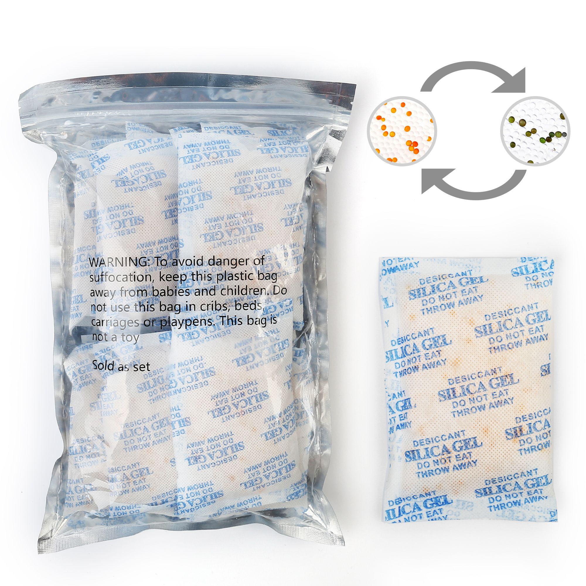 100 Silica Gel Packet 1/2 Gram Desiccant Currency Coin Storage Absorbs Moisture 
