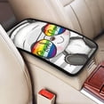 thumbnail image 2 of Bingfone Car Four-Season Universal Armrest Box Mat,Car Armrest Seat Cover Soft Leather Waterproof Armrest Cover Center Console Mat-Panda With Sun Glasses, 2 of 7