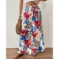 thumbnail image 3 of Pantalones Palazzo Bsubseach de viscosa con estampado floral de pierna ancha para mujer, 3 of 6