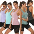 thumbnail image 1 of Womens Sports Gym Racer Back Running Vest Fitness Jogging Yoga Tank Top S-XL, 1 of 5