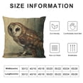 thumbnail image 5 of Orinice Owl Graphic Decorative Throw Pillow Cover for Home Couch Living Room Bed Sofa - Durable Cotton Linen Fabric 1PC 24x24in, 5 of 5