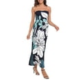 thumbnail image 6 of HDE Women's Strapless Maxi Dress Bohemian Sundress Floral 2X, 6 of 6