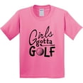 thumbnail image 3 of Inktastic Girls Gotta Golf Youth T-Shirt, 3 of 5