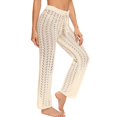 thumbnail image 1 of Pantalones colombianos Gibobby Mujer Color Soild con flecos Beige XL, 1 of 5