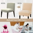 thumbnail image 4 of Eurhowing Waterproof Armless Chair Slipcover, Stretch Accent Chair Cover with Elastic Design, Furniture Protector for Living Room, Beige, 4 of 6