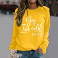 thumbnail image 2 of Gibobby Sudaderas para mujer oferta Sudadera de manga larga con patrón con cuello redondo para mujeres adolescentes y estudiantes(Amarillo,XG), 2 of 5