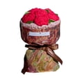 thumbnail image 3 of Ramo de flores artificiales de ganchillo, ramo tejido, regalo de cumpleaños, decoración del hogar retro Rojo, 3 of 9