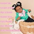 thumbnail image 2 of Muñeca Reborn Rebornova, negra, afroamericana, 51 cm, 2 of 6