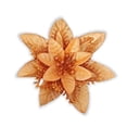 thumbnail image 2 of 15 Pièces Paillettes Poinsettia Fleurs Artificielles Décorations Arbre Ornements Paillettes Rouges Or, 2 of 7