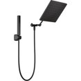 thumbnail image 1 of Delta Faucet 10-Inch Raincan Shower Head And Hand Held Shower Combo Black Square Shower Head Rainfall Shower Head Hand Shower High Pressure Shower Head 1.75 Gpm Flow Rate Matte Black 75527-Bl, 1 of 5