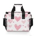 thumbnail image 7 of FORMRS Insulated Cooler Bag 24 Cans Capacity Soft Leakproof Lunch Box with Side Pockets, Hand Drawn Hearts, 7 of 7