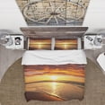 thumbnail image 2 of Designart 'Vibrant Yellow Sun and Calm Waves' Seascape Duvet Cover Set, 2 of 4