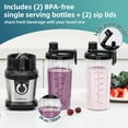 thumbnail image 5 of La Reveuse Blender for Shakes and Smoothies,400W, with 2 x 24 Oz Blending Cups and To Go Lids,BPA-free, 5 of 10