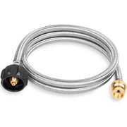 5FT Propane Tank Adapter Hose, Propane Adapter 1lb to 20lb, Converts 1lb Appliances to 5-40lb Tanks, Fit for Coleman Camping Stove