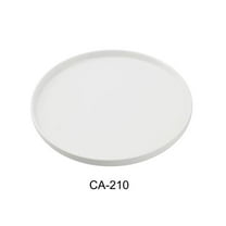 Yanco CA-210 Cambria 10 x 1.125 in. Round Plate with Upright Rim, Bright White - China - Pack of 12