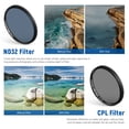 thumbnail image 3 of Juego de filtros NEEWER de 52 mm ND+CPL + Effect con pinza móvil para lentes, 3 of 8