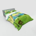 thumbnail image 3 of Ambesonne Colorful Bedding Set 3 Pcs, Rainbow Beams Flowers, Twin XL, Multicolor, 3 of 3