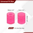 thumbnail image 2 of Uxcell Tire Valve Stem Caps, Car Wheel Valve Cap Universal Air Valve Cover Vehicle Exterior Accessories Pink, 2 of 6