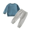 thumbnail image 3 of URMAGIC Infant Boy Letter Print Clothes Set Long Sleeve Sweatshirt Tops Pants 2Pcs Fall Winter Outfits, 3 of 10