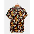 thumbnail image 4 of Camisas para hombre con estampado floral de calavera vintage, divertidas camisas con estampado de calavera en 3D, blusa hawaiana de manga corta, camisa con solapa estampada para hombre, 4 of 4