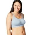 thumbnail image 2 of Cake Maternity Cotton Candy Wirefree Nursing Bra for Breastfeeding, Seamless Maternity Sleep Bra, Heather Blue, Small, 2 of 6
