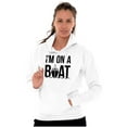 thumbnail image 3 of Funny I'm On a Boat Fishing Joke Unisex Plus Fleece Graphic Hoodie Brisco Brands 5X, 3 of 5