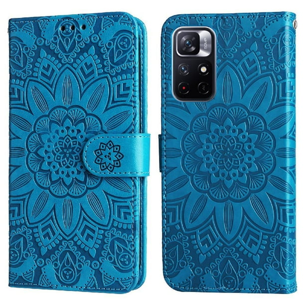 Funda tipo cartera GANGXUN para Xiaomi Poco M4 Pro 5G , diseño girasol, cuero PU, soporte, cierre magnético, tarjetero
