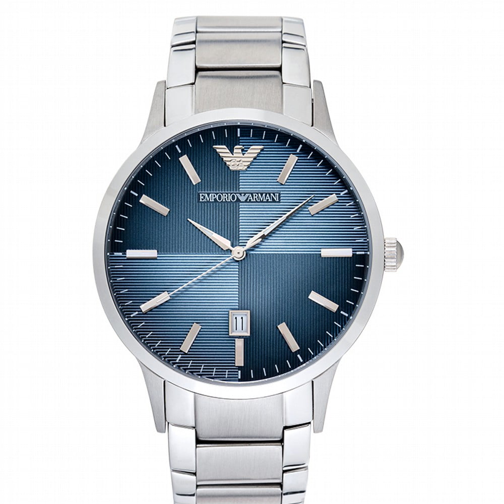 Emporio Armani Classic Blue Textured Dial Men s Watch 43mm AR2472 Walmart