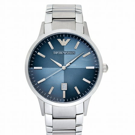 Emporio Armani Classic Blue Textured Dial Men's Watch 43mm AR2472