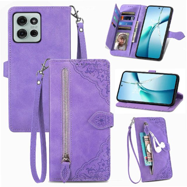 Funda billetera anti-golpes para GANGXUN Motorola Moto G75 , ideal para día a día y trabajo