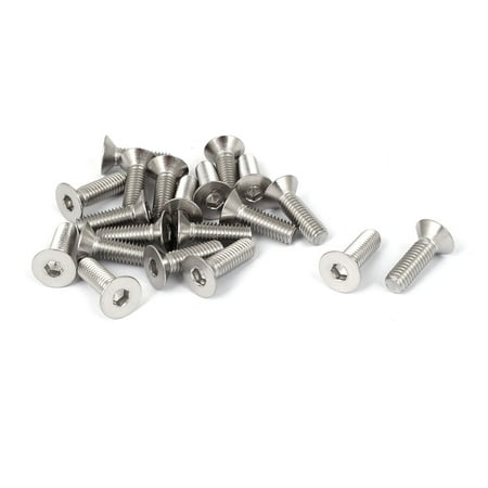 b food bargains and m baby M6x20mm Countersunk Socket Flat Steel Stainless Hex Head