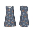 thumbnail image 7 of Lsque Squirrel And Snowflakes Pattern Summer Dresses for Women – Sleeveless T-Shirt Swing Sundress, Perfect for the Beach and Casual Days, 7 of 7