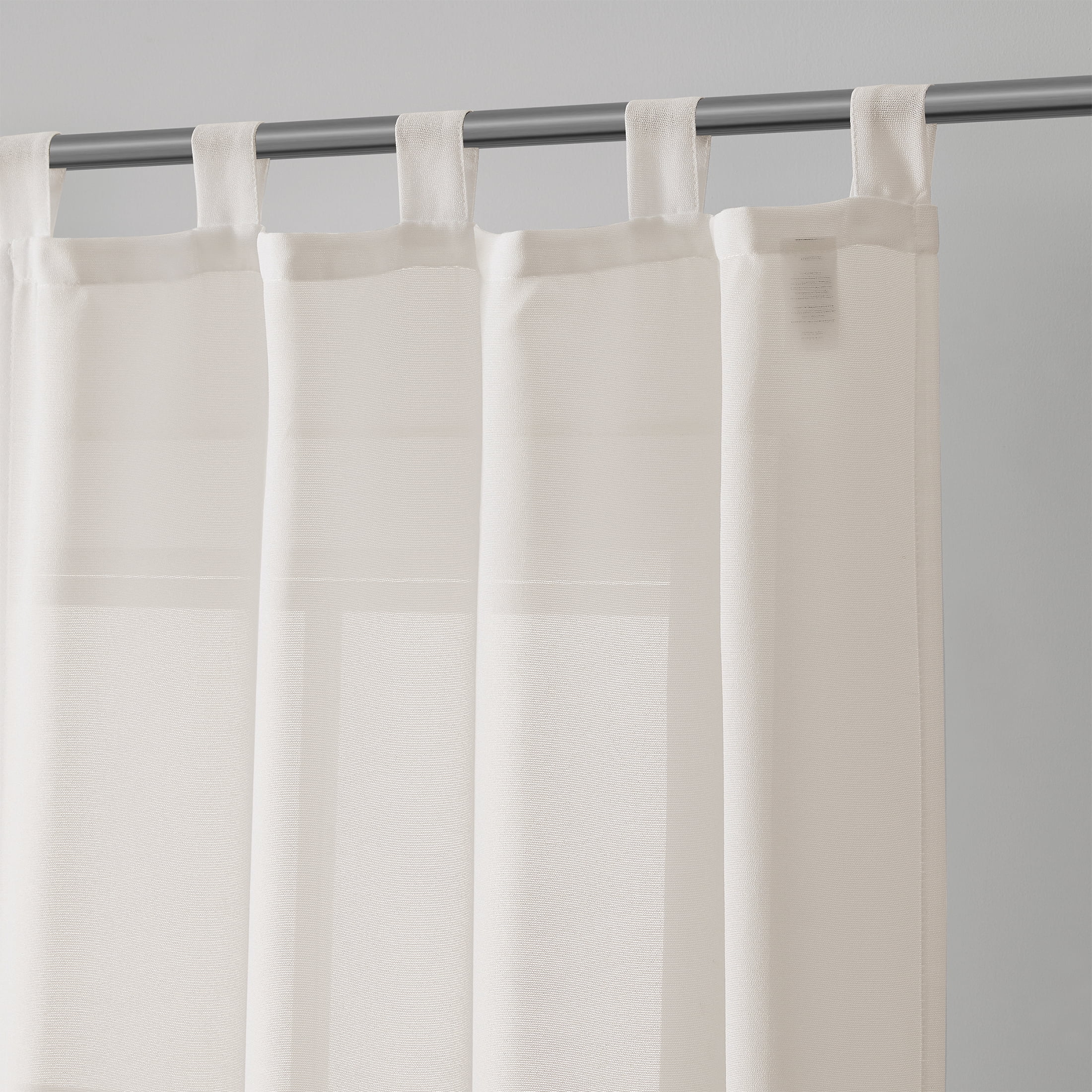 Mainstays Light Filtering Tab Top Curtain Panel Set, 2 Panels, Beige, 37 in x 63 in