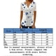 thumbnail image 2 of Blusa femenina con cuello en V y botones impresos para mujer para deportes al aire libre (Azul S) FLhrweasw Para estrenar, 2 of 7