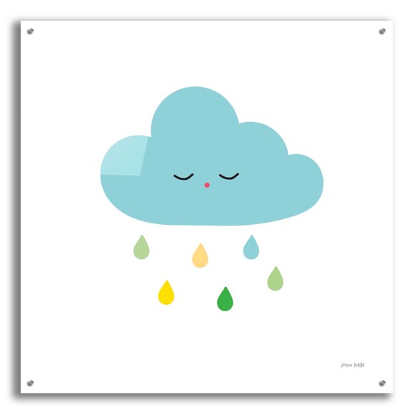 Epic Art 'Sleepy Cloud I' by Ann Kelle Designs, Acrylic Glass Wall Art, 36"x36"