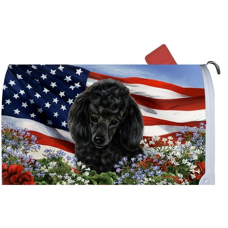 Poodle Black - Best of Breed Patriotic I Dog Breed Mail Box