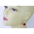 thumbnail image 5 of 14k Gold Filled Simulated Sapphire Hot Pink Earrings Faceted Heart Shaped Briolette Drops Designed for Adult Women, 5 of 5