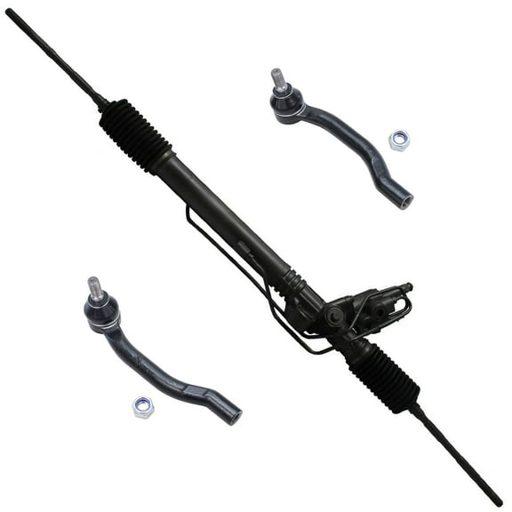 Detroit Axle - Front 3pc Rack and Pinion Kit for 03-06 Acura MDX, 1 Power Steering Rack & Pinion Assembly 2 Outer Tie Rod Ends 2003 2004 2005 2006 Replacement