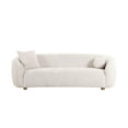 thumbnail image 2 of Pasargad Home Zarina Upholstered Modern Sofa with 2 Pillows in Ivory, 2 of 8