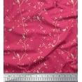 thumbnail image 1 of Soimoi Poly Georgette Fabric Branches,Leaves & Bird Print Sewing Fabric Yard 52 Inch Wide, 1 of 1