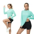 thumbnail image 5 of QPNGRP Women's Long Sleeve Shirts UPF 50+ Sun Protection SPF Quick Dry Lightweight T-Shirt Swim Hiking Runing Fishing Tops Lightgreen S, 5 of 7