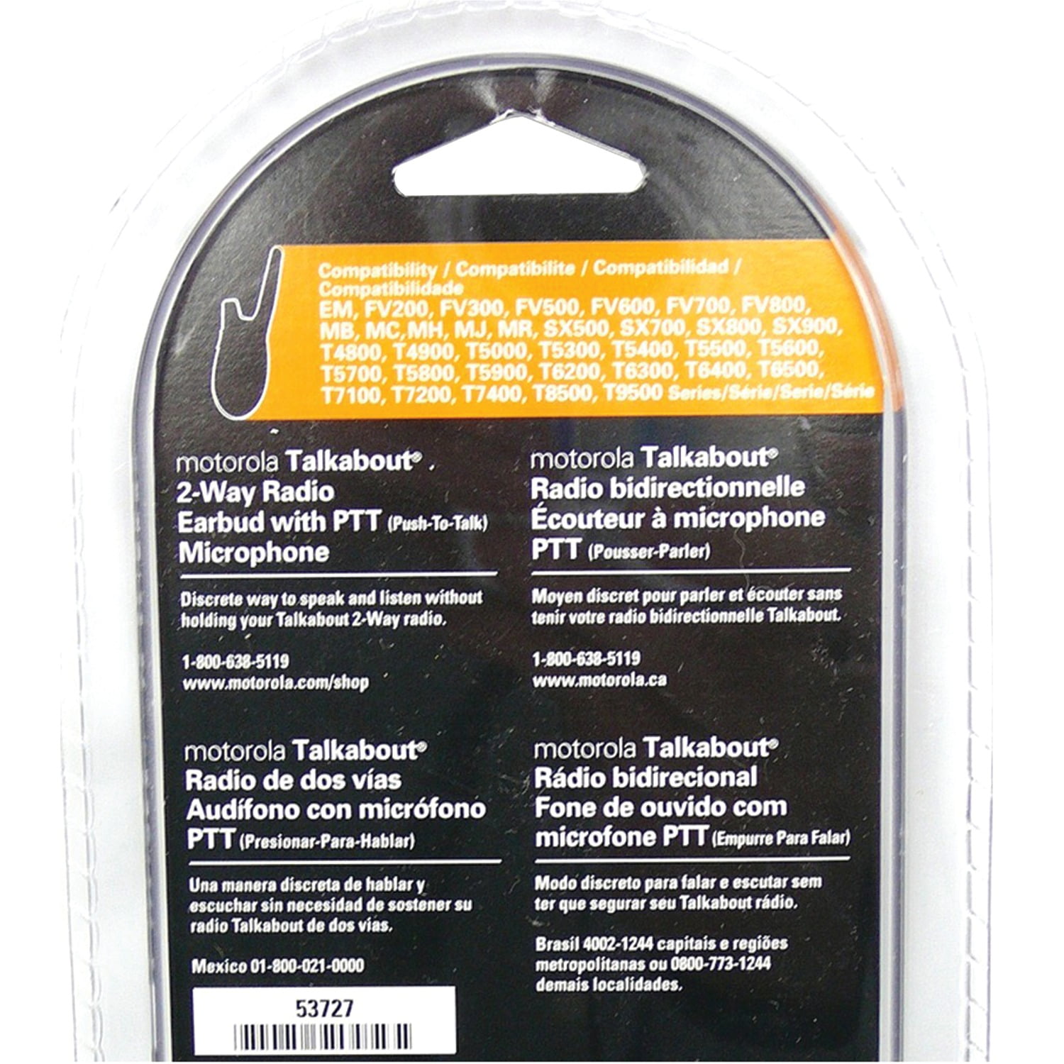 Motorola® Earbud With Push-to-talk Microphone For Talkabout® Radios