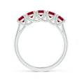 thumbnail image 2 of ANGARA Natural Half Eternity Five Stone 1.4 ct Ruby Wedding Band in 14K White Gold for Women (Size-3.8mm) | July Birthstone, Birthday, Anniversary, Jewelry Gift for Women | Natural Ruby Ring, 2 of 10