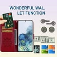 thumbnail image 4 of for Samsung Galaxy S23+ Plus (Not S23) Wallet Case for Women, Glitter Bling Diamond PU Leather Folio Cover with Card Slot Wrist Strap Case for Samsung Galaxy S23 Plus Owl Red, 4 of 9