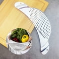 thumbnail image 2 of MOPOOR Pot Strainer Stainless Steel, Pasta Strainer, Premium Metal Food Strainer for Noodles Fruit Veggies, Suitable for Pots or Containers Up, 2 of 9
