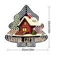 thumbnail image 2 of Metal Hanging Christmas Tree Wind Decorations - Festive Garden Spinners with Decorative Christmas Tree Pattern for Yard & Garden, 2 of 7