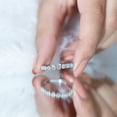 thumbnail image 5 of Rosec Jewels Lab Created Diamond Eternity Ring - EF-VS Quality Half Eternity Bezel Set Ring for Valentines Day, 925 Sterling Silver, US 4.00, 5 of 9