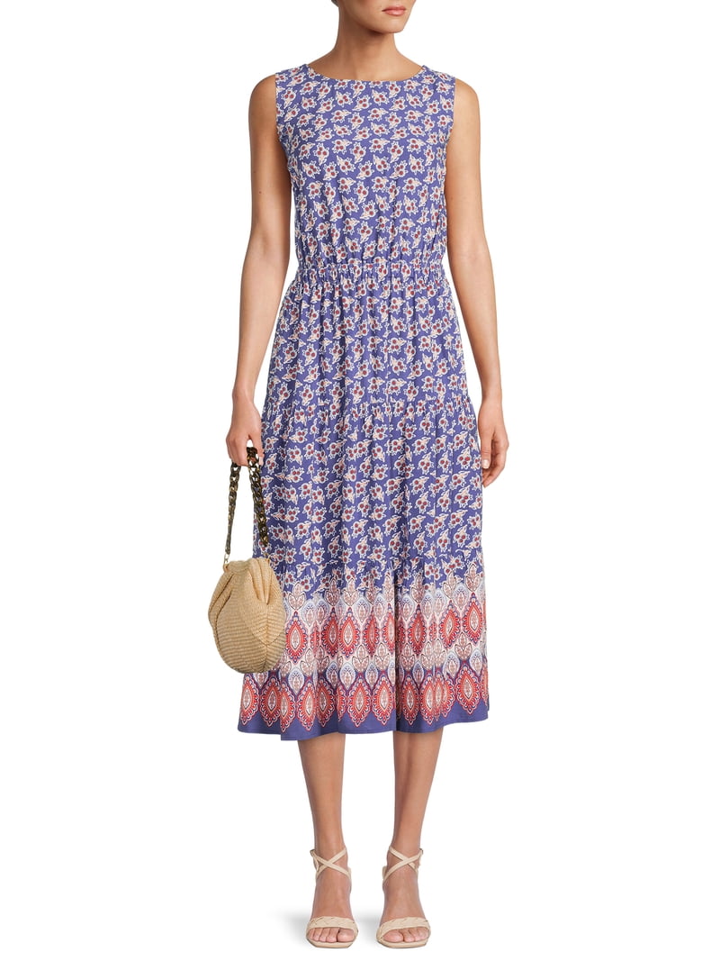 beachlunchlounge Women's Lightweight Sleeveless Maxi Dress with Cutout Back and Elastic Waist